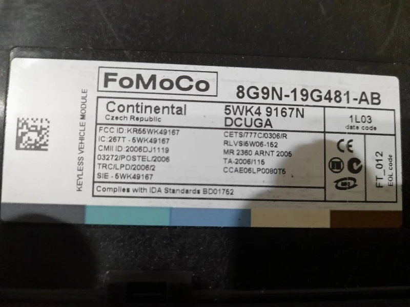 Centralina Comfort 8G9N19G481AB Jaguar XF I 2008