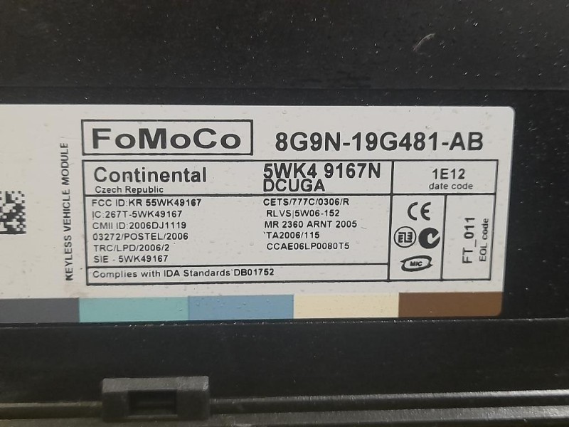 Centralina Comfort 8G9N19G481AB Jaguar XF I 2008