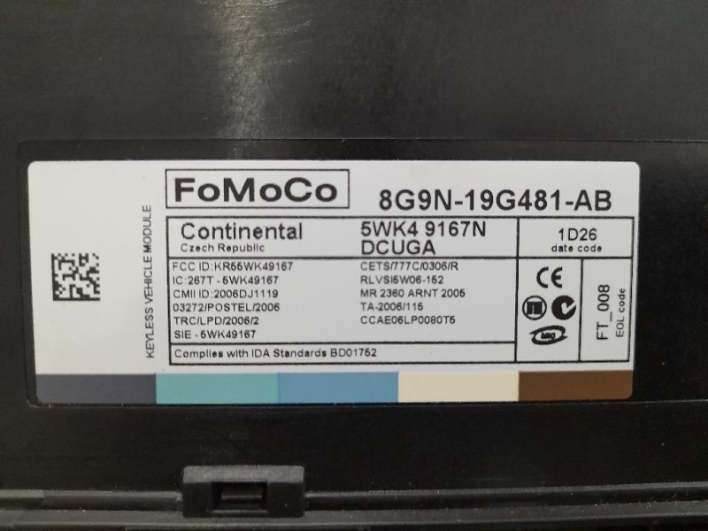 Centralina Comfort 8G9N19G481AB Jaguar XF I 2008