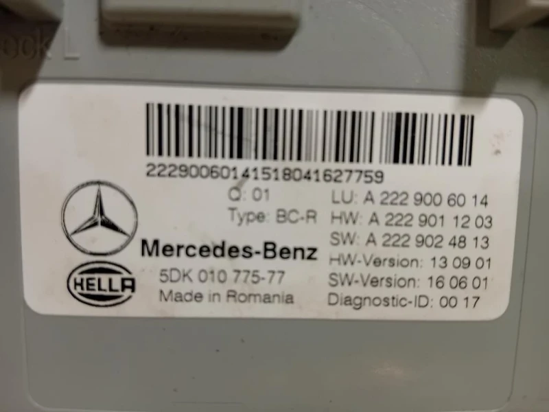 Centralina Comfort A2229006014 Mercedes Classe C W205 2014