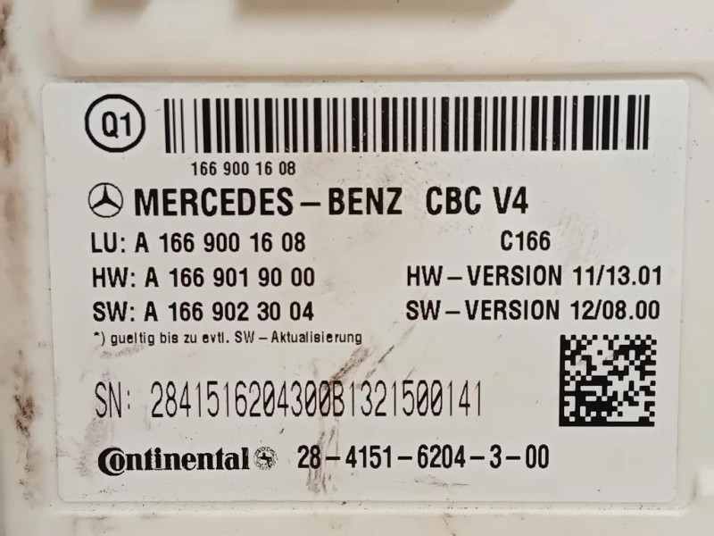 Centralina Comfort A1669001608 Mercedes Classe ML W166 2012