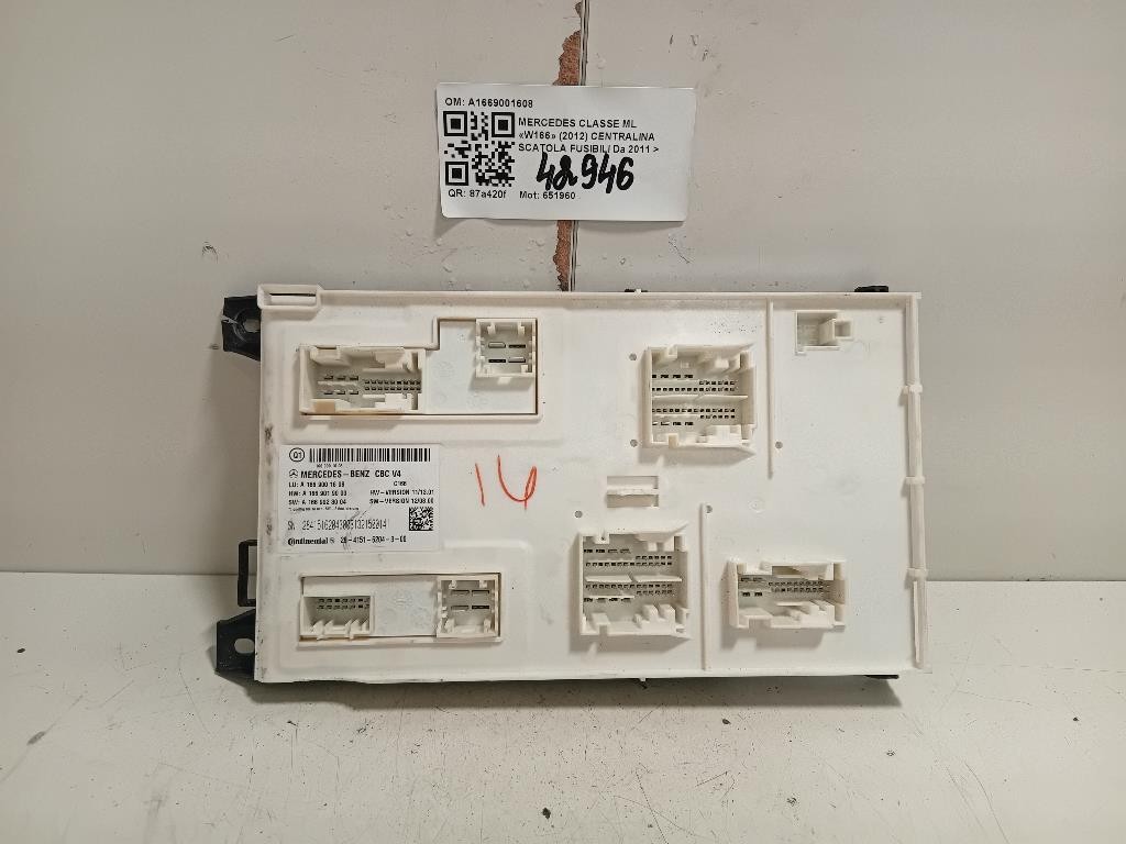 Centralina Comfort A1669001608 Mercedes Classe ML W166 2012