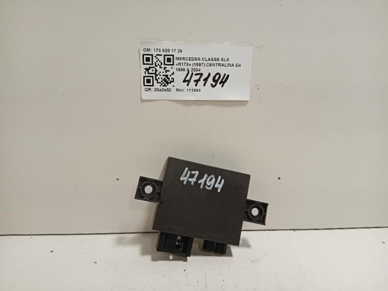 Centralina Comfort 170 820 17 26 Mercedes Classe SLK R170 1997