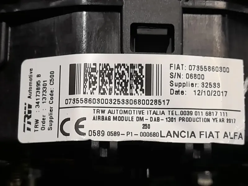 Air-bag Guidatore AIRBAG JUMPER CITROEN 07355860300 Citroen Jumper III 2014