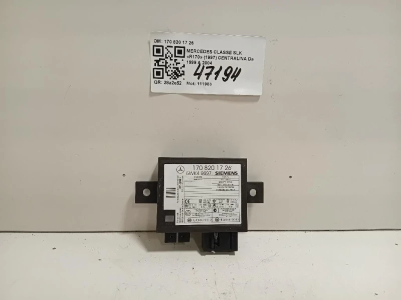 Centralina Comfort 170 820 17 26 Mercedes Classe SLK R170 1997