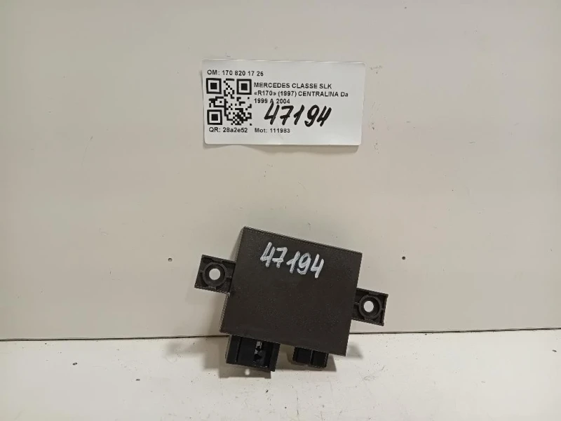 Centralina Comfort 170 820 17 26 Mercedes Classe SLK R170 1997