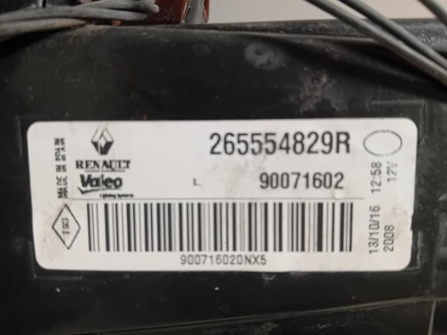 Fanale POST SX 265554829R Renault Mégane IV 2016