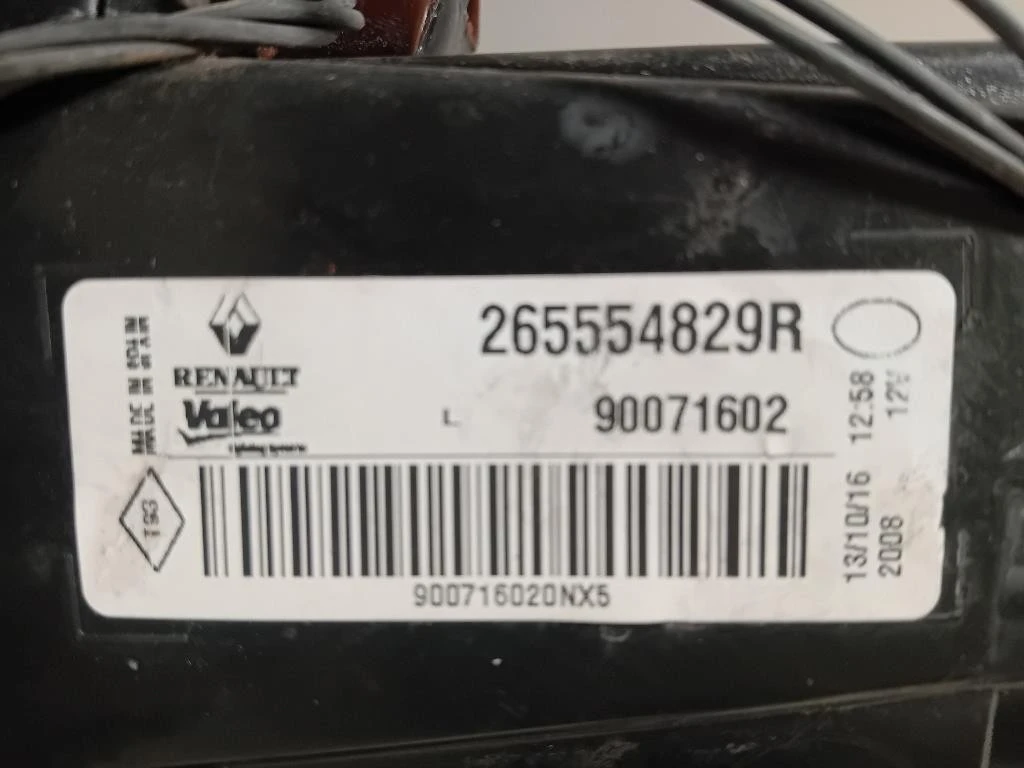 Fanale POST SX 265554829R Renault Mégane IV 2016