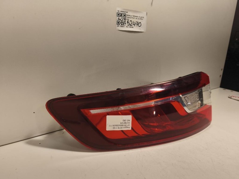 Fanale POST SX 265554874R Renault Mégane IV 2016