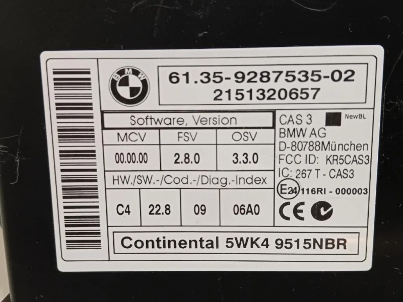 Centralina Comfort 6135-9287535-02 Mini MINI Cooper R56 2007