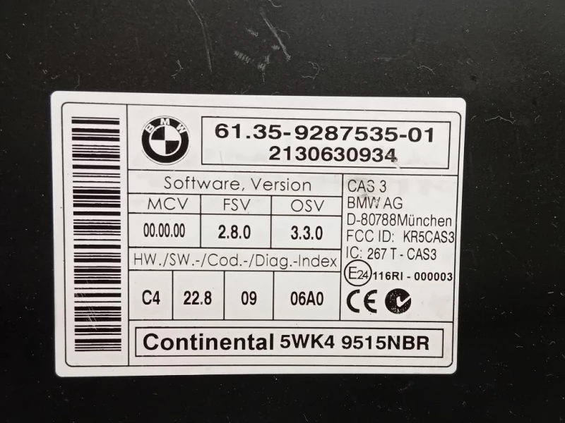 Centralina Comfort 6135-9287535-02 Mini MINI Cooper R56 2007