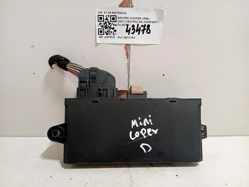 Centralina Comfort 6135-9287535-02 Mini MINI Cooper R56 2007
