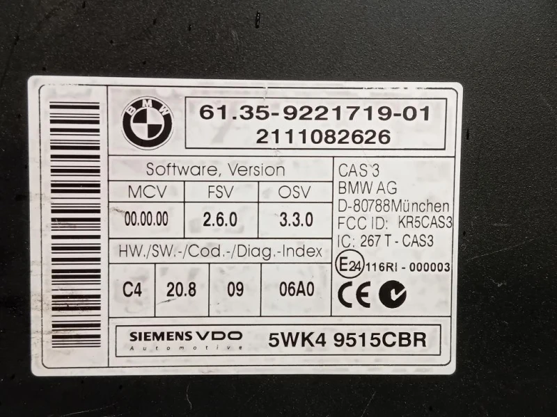 Centralina Comfort 6135-9287535-02 Mini MINI Cooper R56 2007
