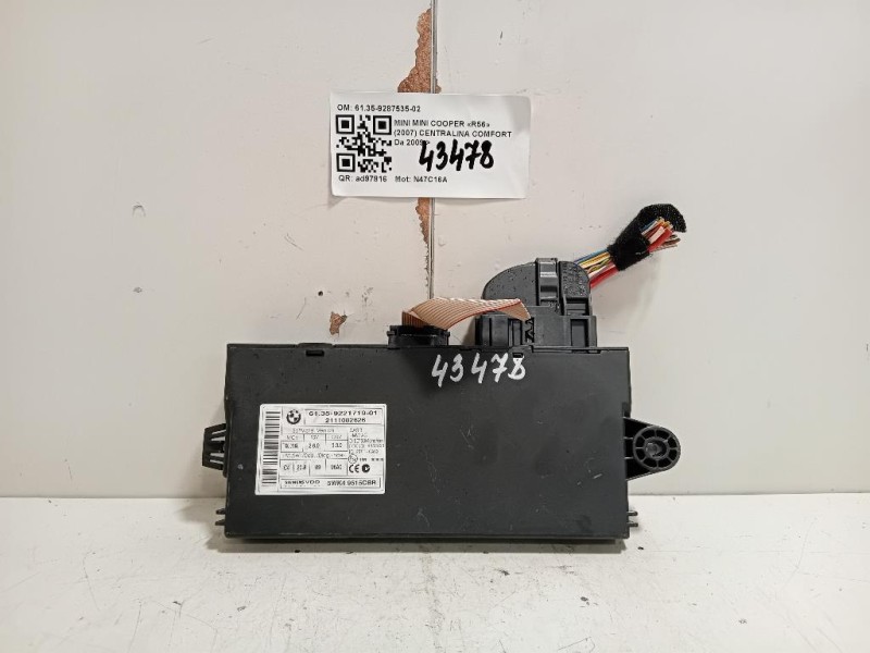 Centralina Comfort 6135-9287535-02 Mini MINI Cooper R56 2007