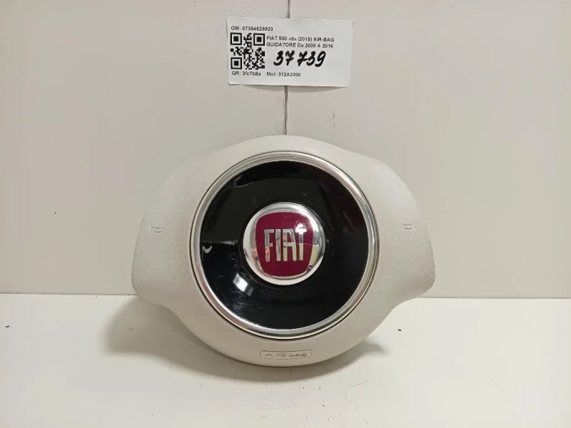 Air-bag Guidatore 07354528820 Fiat 500 II 2015