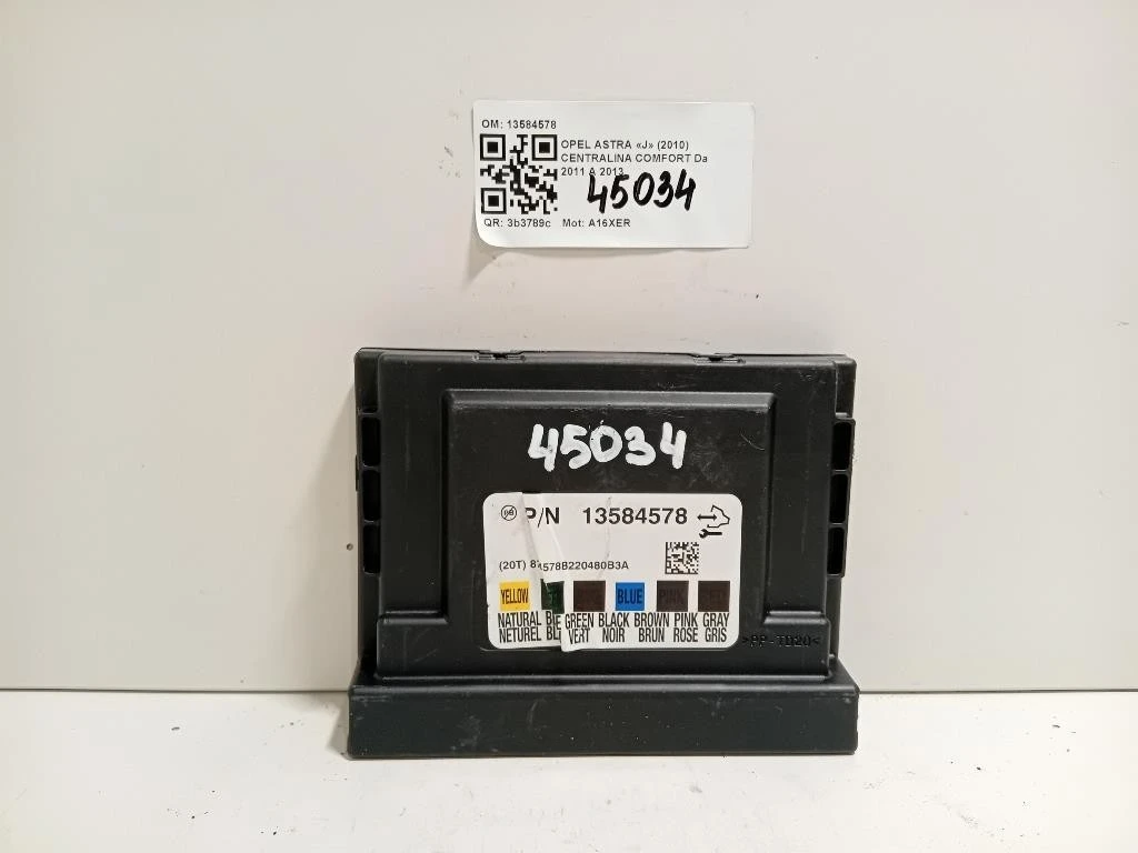 Centralina Comfort 13584578 Opel Astra J 2010