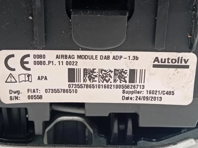 Air-bag Guidatore 07355786510 Fiat 500L 2013