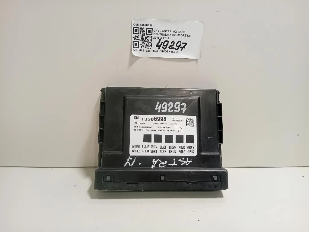 Centralina Comfort 13506998 Opel Astra K 2016