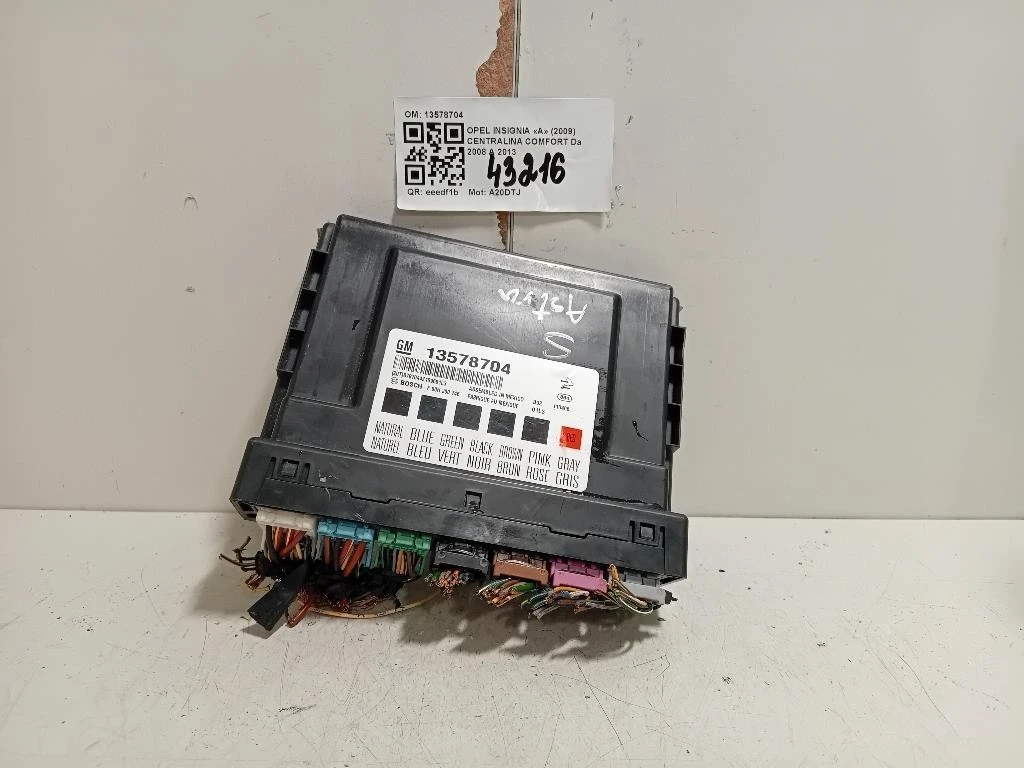 Centralina Comfort 13578704 Opel Insignia A 2009