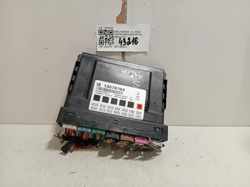Centralina Comfort 13578704 Opel Insignia A 2009
