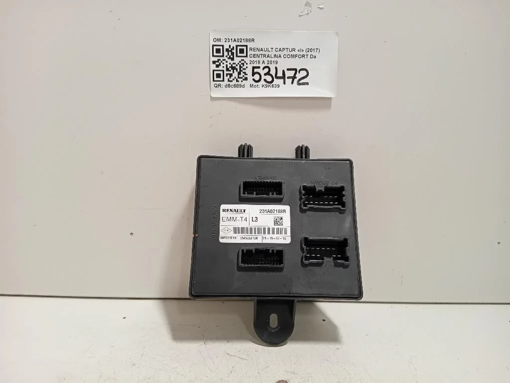 Centralina Comfort 231A02188R Renault Captur I 2017