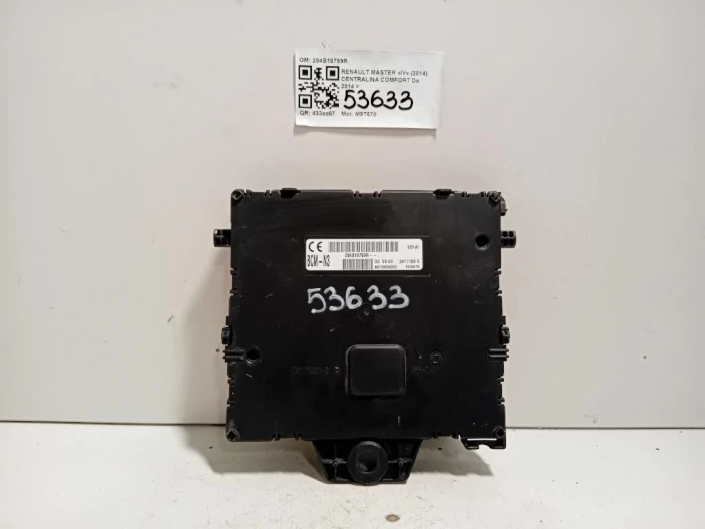 Centralina Comfort 284B19799R Renault Master IV 2014
