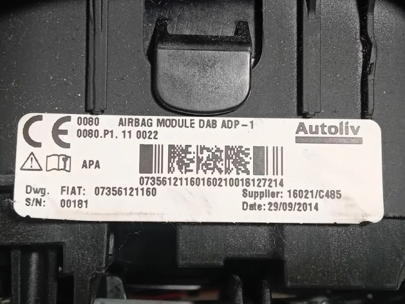 Air-bag Guidatore 735612116 Fiat 500L 2013