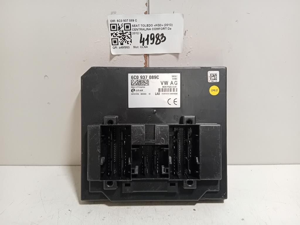 Centralina Comfort 6C0 937 089 C Seat Toledo KG3 2013