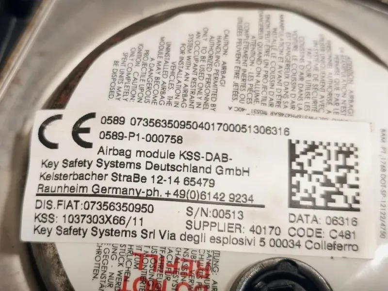 Air-bag Guidatore 1043665 Fiat 500X 2015