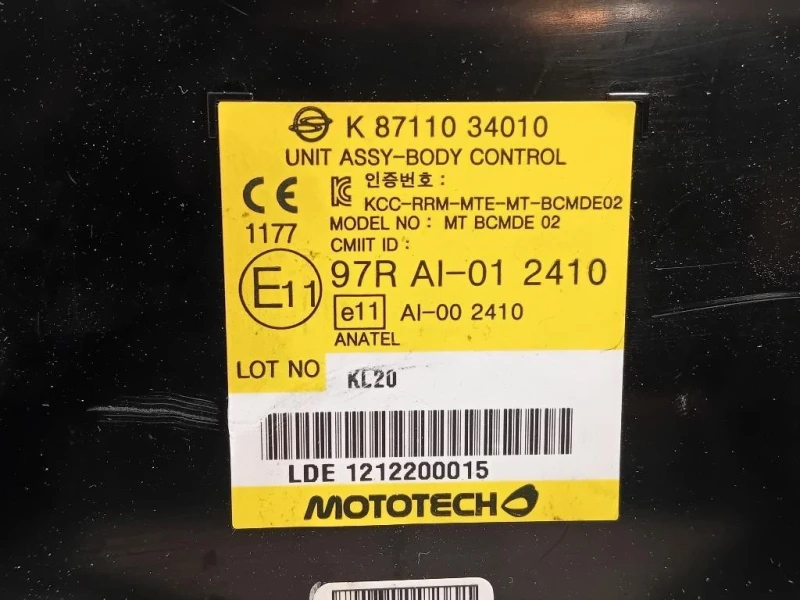 Centralina Comfort 8711034010 Ssangyong Korando III 2011