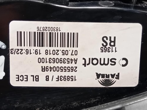 Fanale POST SX 265550049R Smart Forfour 453 2015