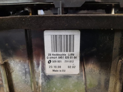 Fanale POST SX A4518200164 Smart Fortwo Cabrio 451 2007