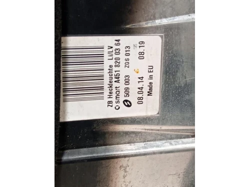 Fanale POST SX A4518200364 Smart Fortwo Cabrio 451 2010