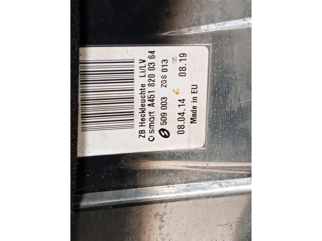 Fanale POST SX A4518200364 Smart Fortwo Cabrio 451 2010