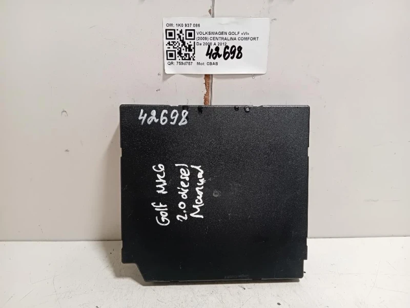 Centralina Comfort 1K0937086 Volkswagen GOLF VI 2009