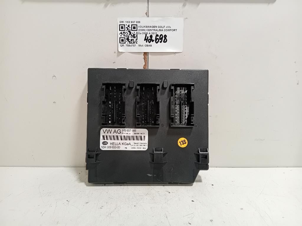Centralina Comfort 1K0937086 Volkswagen GOLF VI 2009