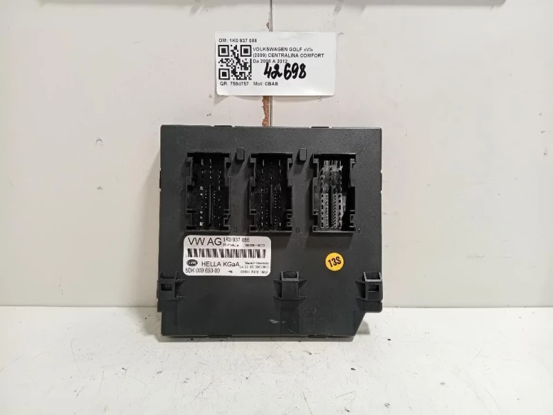 Centralina Comfort 1K0937086 Volkswagen GOLF VI 2009