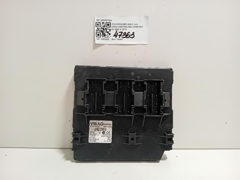 Centralina Comfort 5K0937084 Volkswagen GOLF VI 2009