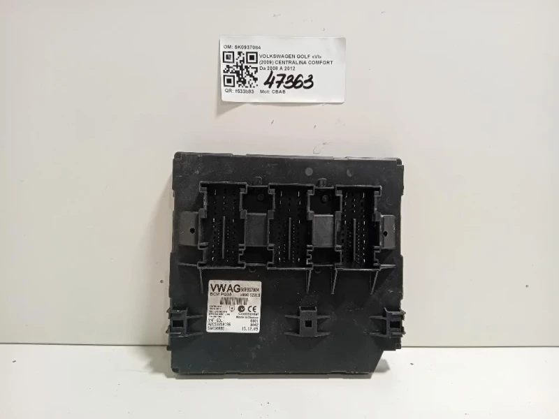 Centralina Comfort 5K0937084 Volkswagen GOLF VI 2009