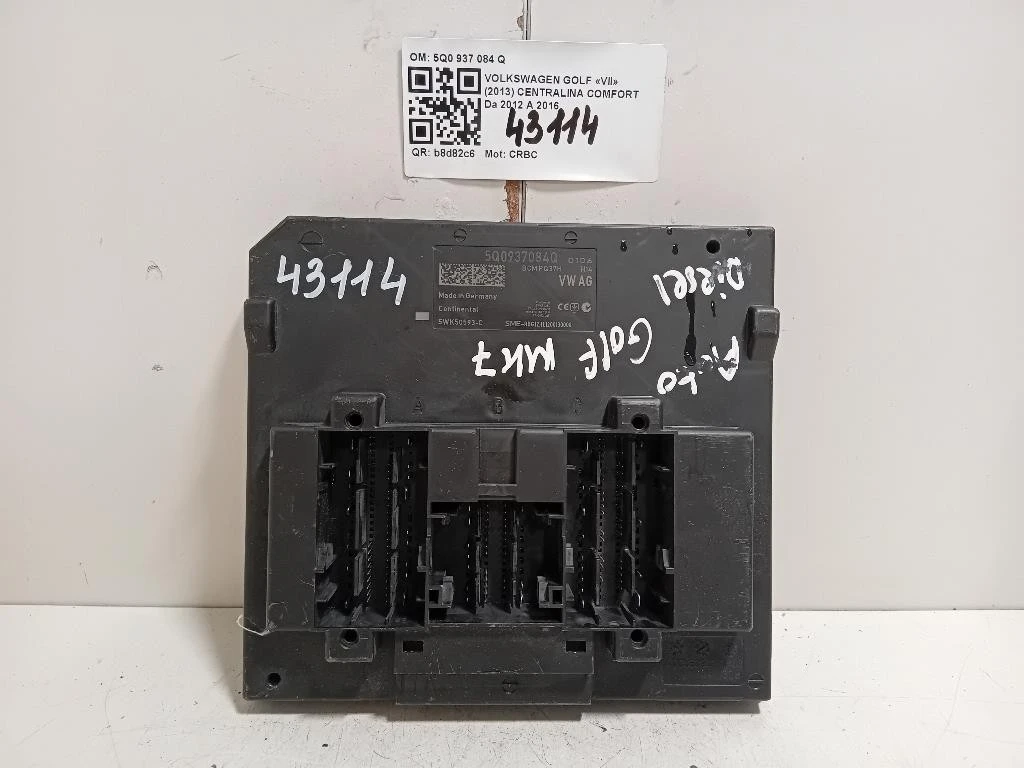 Centralina Comfort 5Q0937084Q Volkswagen GOLF VII 2013