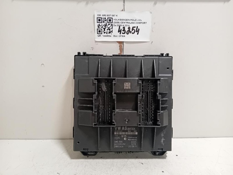 Centralina Comfort 6R0 937 087 K Volkswagen POLO VI 2009