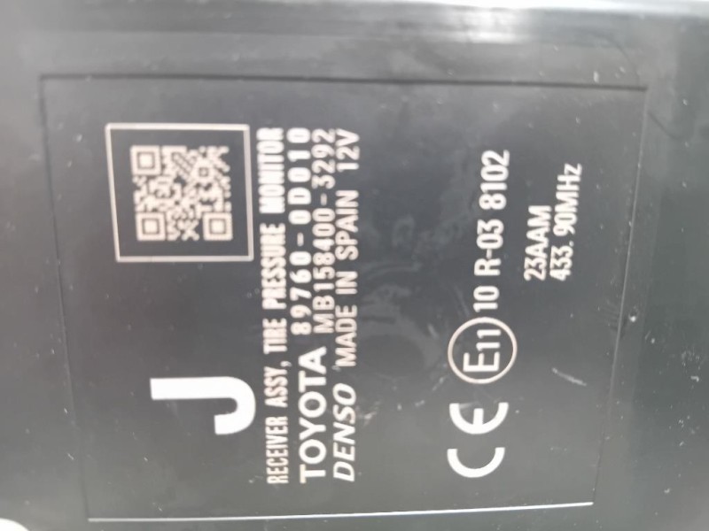 Centralina Controllo Pneumatici 89760-0D010 Toyota Yaris IV 2014