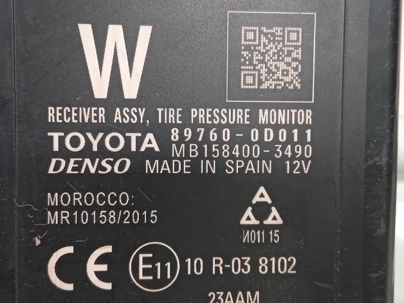 Centralina Controllo Pneumatici 89760-0D011 Toyota Yaris IV 2017