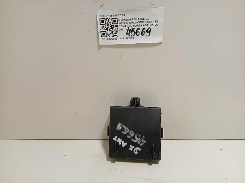 Centralina DI Comando Porta ANT DX A 166 900 76 09 Mercedes Classe ML W166 2012