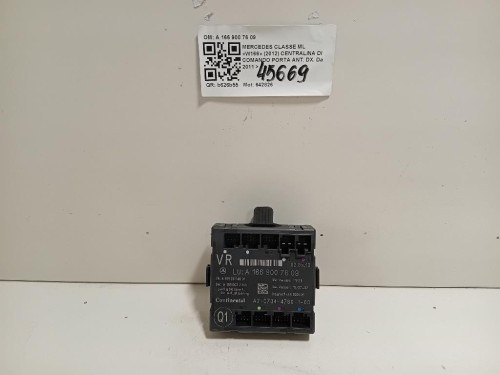 Centralina DI Comando Porta ANT DX A 166 900 76 09 Mercedes Classe ML W166 2012
