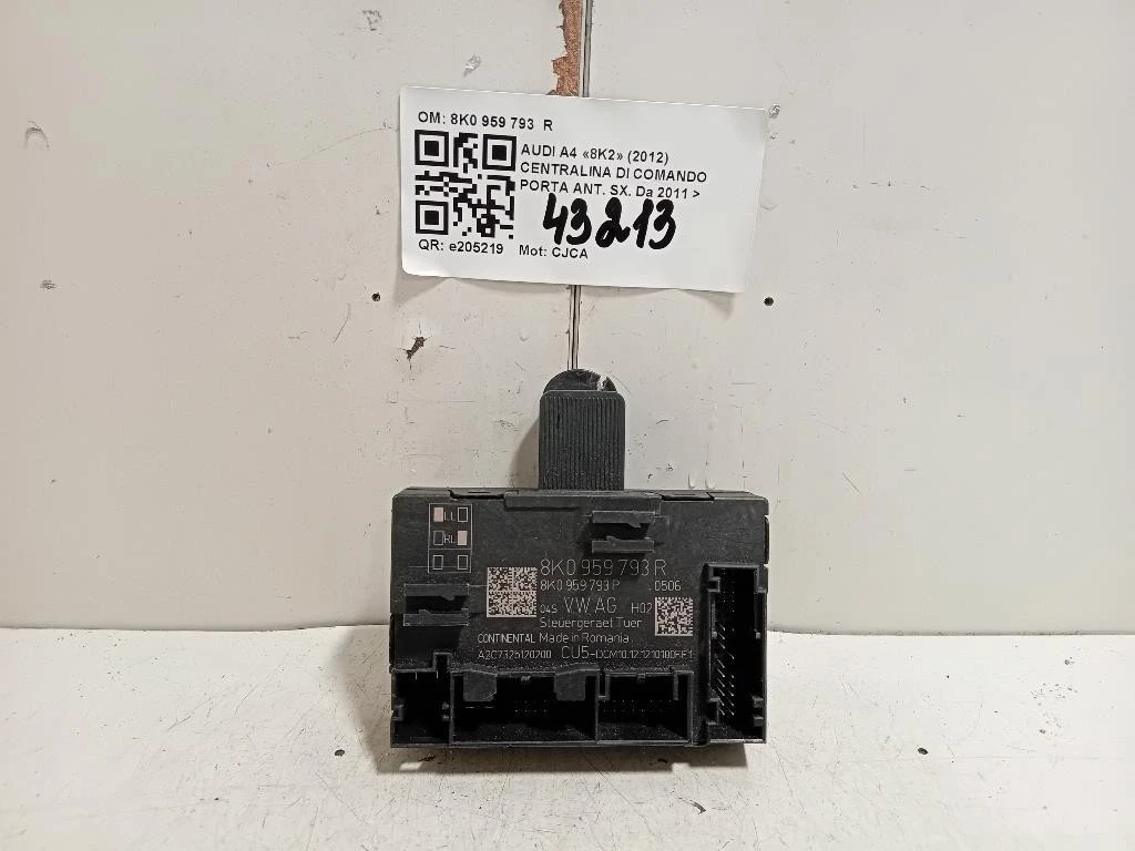 Centralina DI Comando Porta ANT SX 8K0 959 793 R Audi A4 8K2 2012