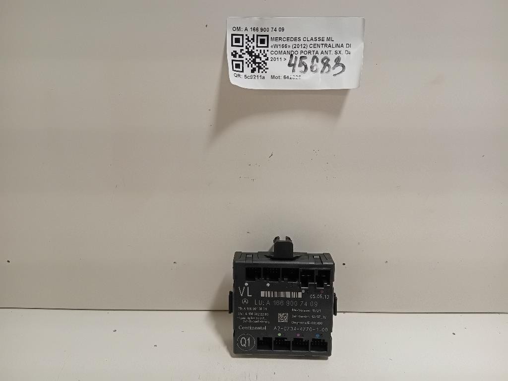 Centralina DI Comando Porta ANT SX A 166 900 74 09 Mercedes Classe ML W166 2012