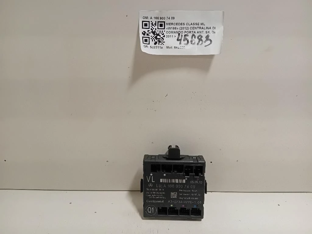 Centralina DI Comando Porta ANT SX A 166 900 74 09 Mercedes Classe ML W166 2012