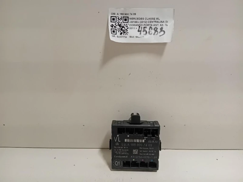 Centralina DI Comando Porta ANT SX A 166 900 74 09 Mercedes Classe ML W166 2012