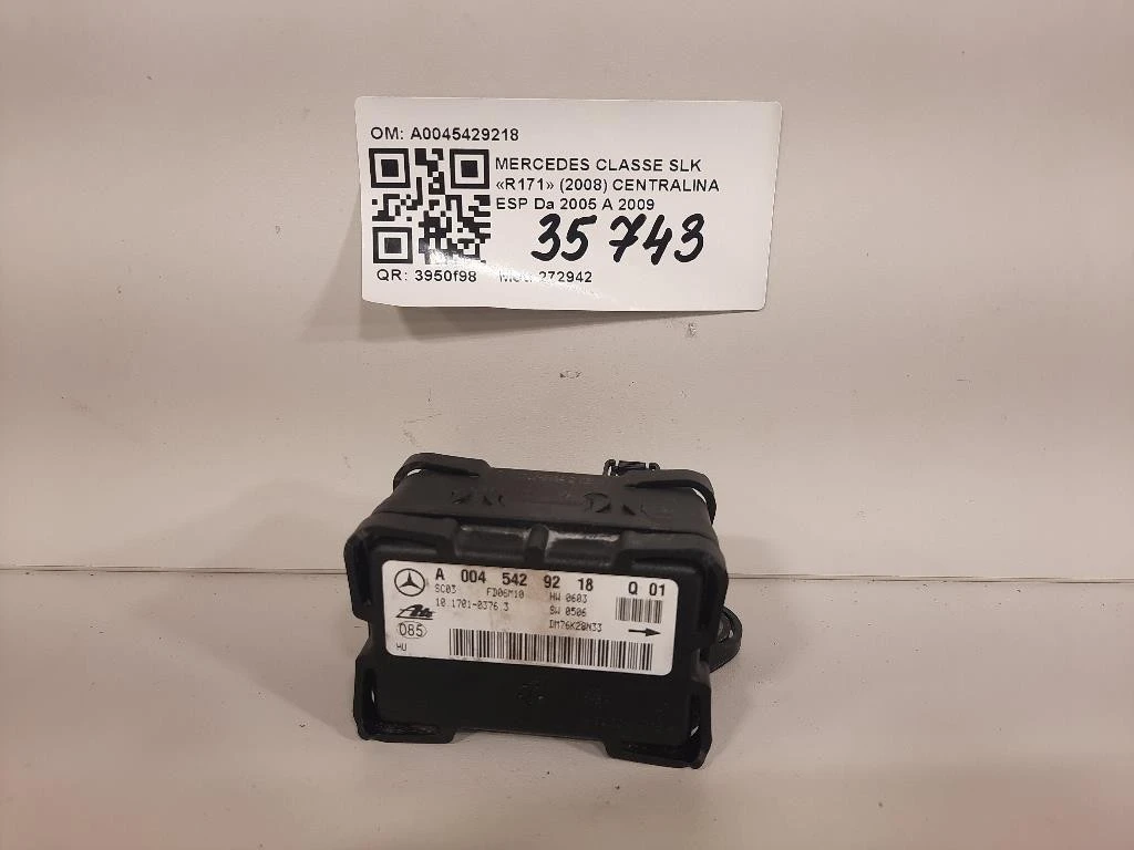 Centralina ESP A0045429218 Mercedes Classe SLK R171 2008
